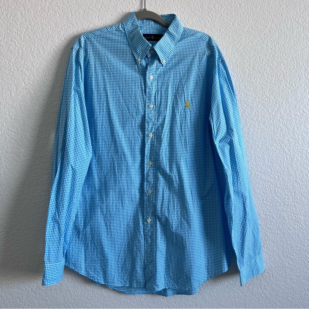 Ralph Lauren | Button Down | Blue Gingham | Size XL